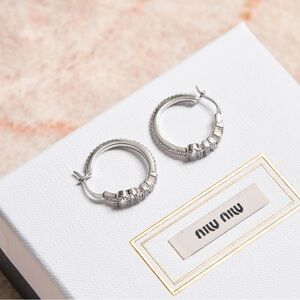 MIU MIU Metal Earrings With Crystals